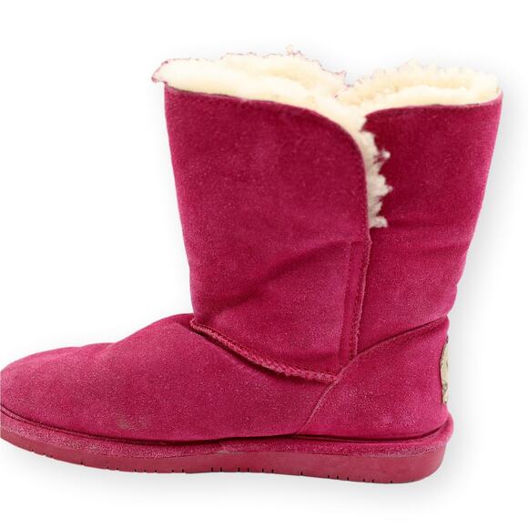 Bearpaw Pink Shearling Leather Womens Winter Boots 7 - Picture 7 of 13